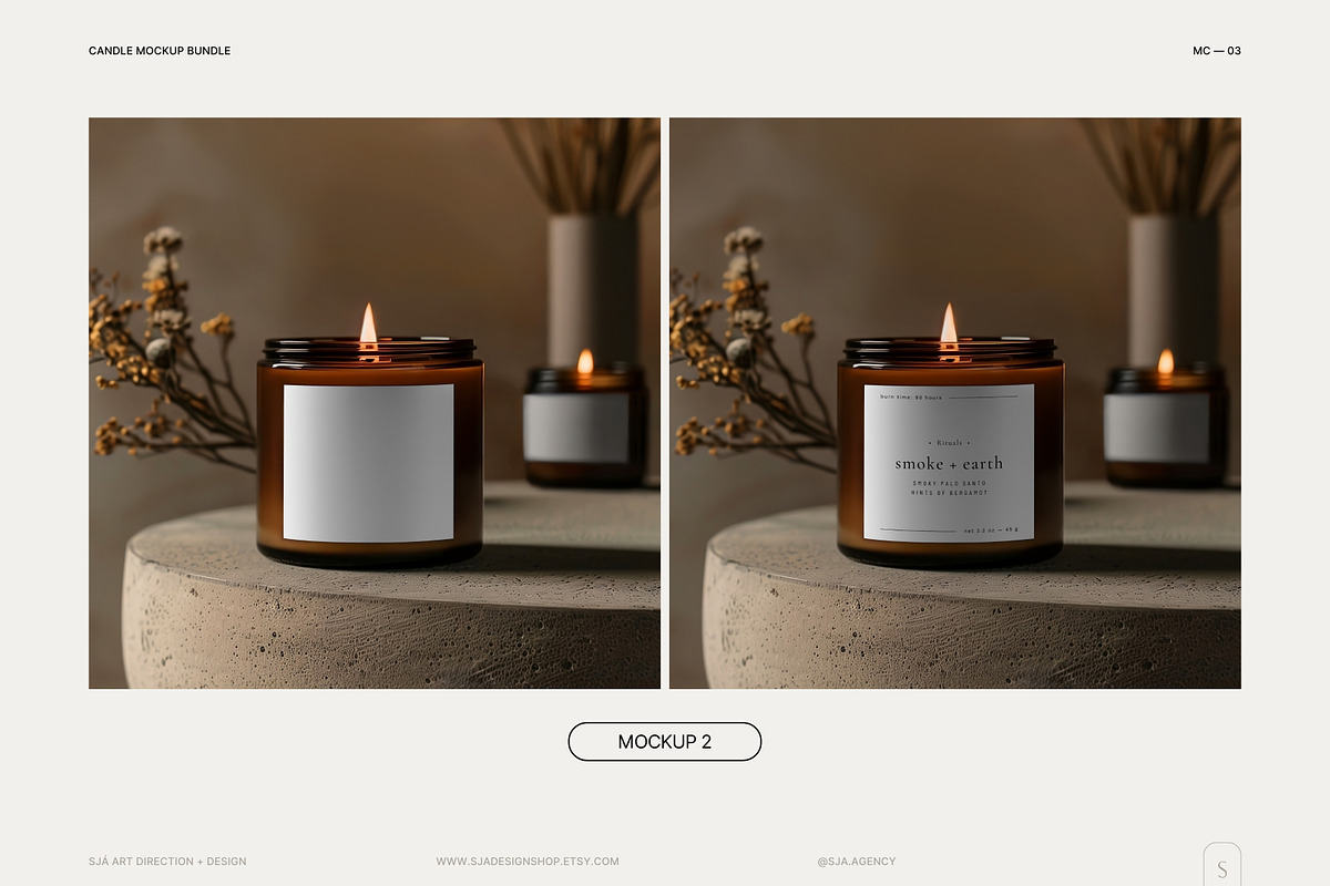 Candle Mockup Bundle • mca-03, a Packaging Mockup by Sjá Agency (Photo 6 of 11)