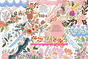 110+ hand painted frames corners, a Decorative Illustration by Patishop Art (Thumbnail 2 of 10)