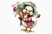 Whimsical Easter Duck Clipart Bundle, an Illustration by Craft Nest (Thumbnail 10 of 11)