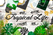 Tropical Life (vector + PSD,PNG), a Decorative Illustration by Gluiki (Thumbnail 1 of 10)