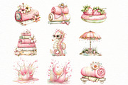 Whimsical pink Summer clipart, an Illustration by Designworld (Thumbnail 4 of 7)