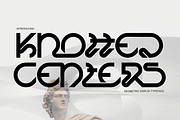 Knotted Centers - Geometric Font, a Sans Serif Font by 177Studio (Thumbnail 1 of 8)