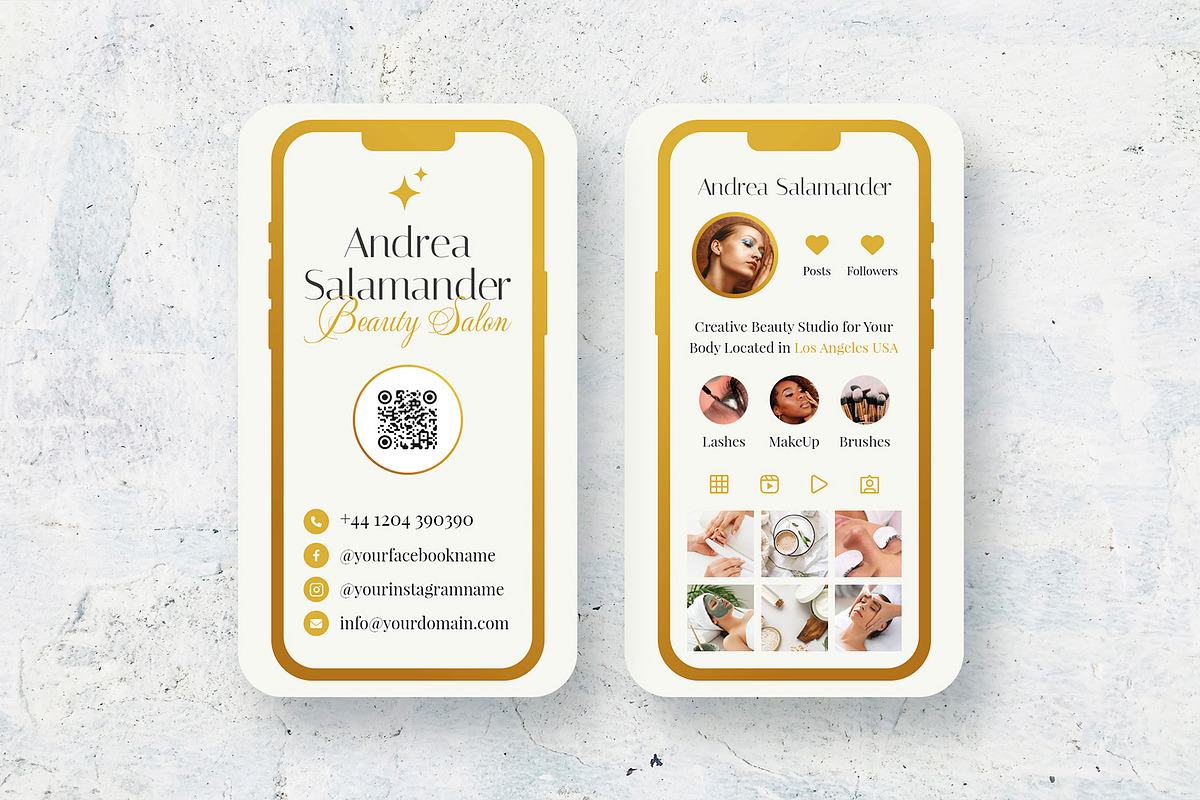 Phone Esthetician Business Card, a Business Card Template by artbart (Photo 5 of 9)