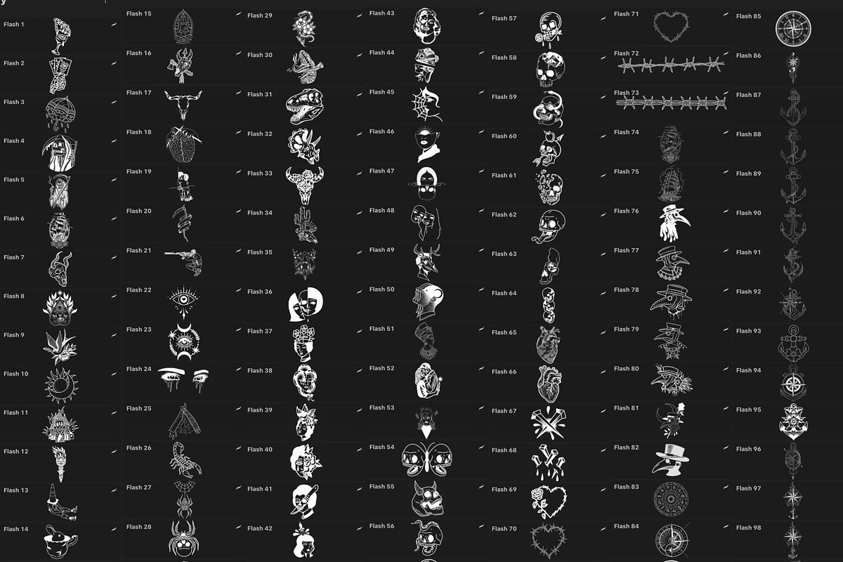 BUNDLE 1 - Tattoo Flash - Stamp Sets, a Brush Add-On by LA Studio Sthlm (Photo 15 of 17)