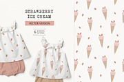 Strawberry ice cream –vector version, a Pattern Graphic by Olena Kuznietsova (Thumbnail 1 of 7)
