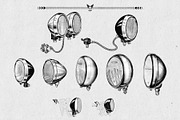 Classic Motor Bike Car Parts '33-'39, an Illustration by ArtefShop (Thumbnail 5 of 13)