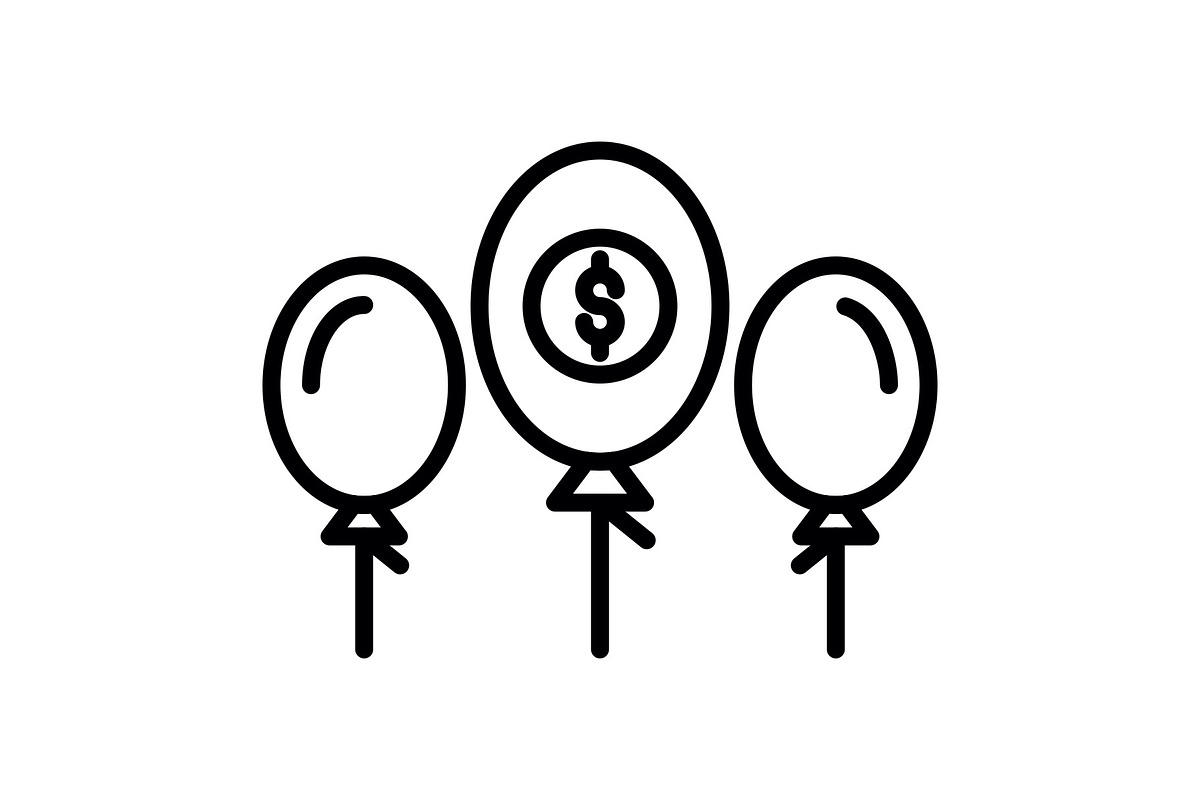 Balloon Line Icon, an Icon by Pexelpy