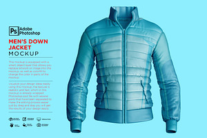 Men's Downs Jacket Mockup