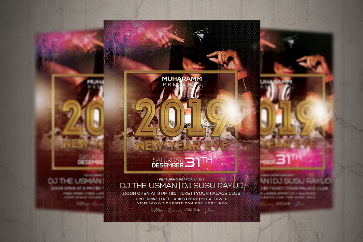 New Year Eve Flyer / Poster, a Flyer Template by Septian