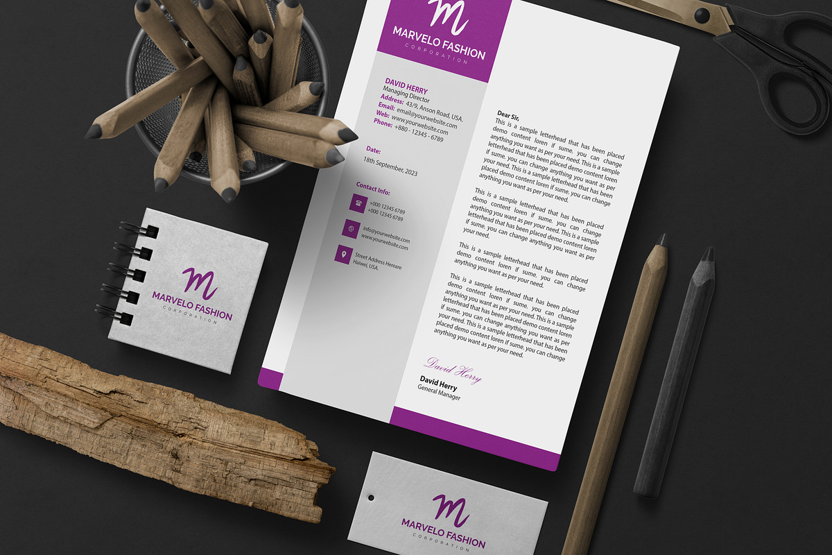MARVELO Corporate Identity Pack, a Stationery Template by Dueza.Com (Photo 2 of 5)