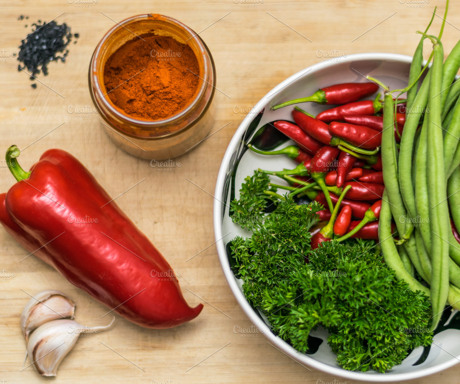Vegetables featuring vegetables, chili, and paprika, a Food & Drink Photo by Nex Apher