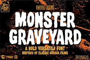 Monster Graveyard - Horror Font, a Font by Remedy667