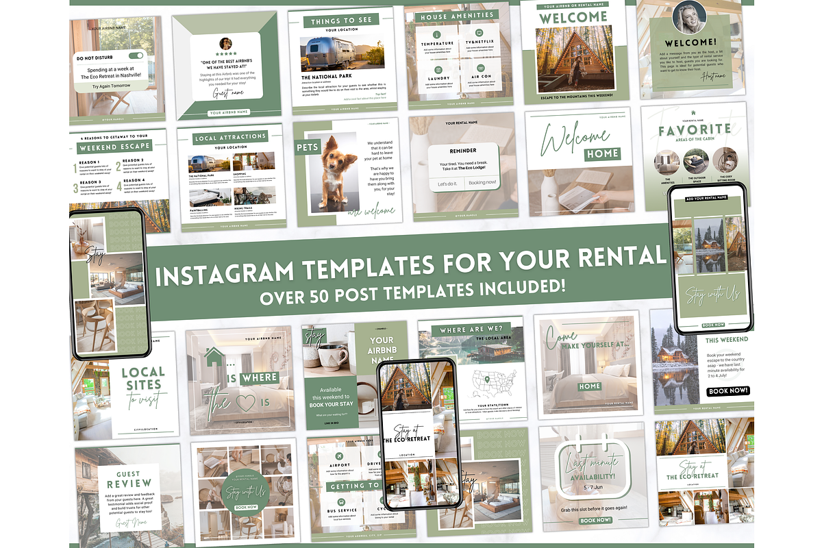Instagram Post Templates for Airbnb, a Social Media Template by Templatables (Photo 12 of 12)