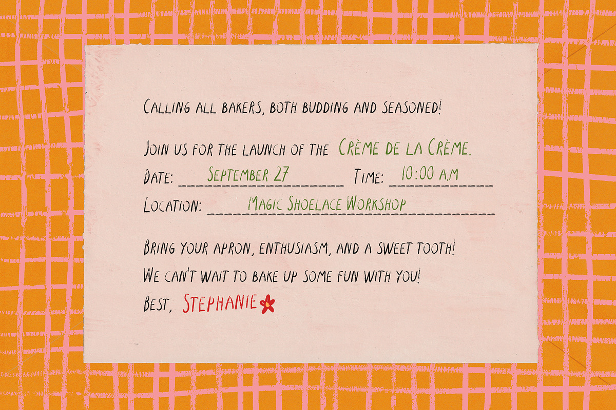 Magic Shoelace Sans Uppercase Font, a Handwritten Font by Perplexitics (Photo 5 of 10)