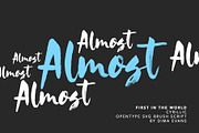 ALMOST Cyrillic SVG Script, a Handwritten Font by supfonts (Thumbnail 1 of 15)