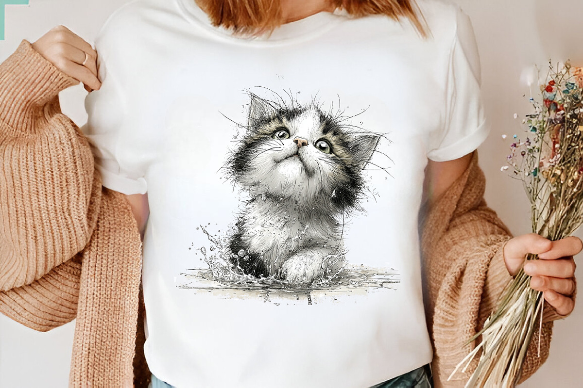 Whimsical Summer Cats Clipart, an Illustration by CreationArt (Photo 7 of 7)