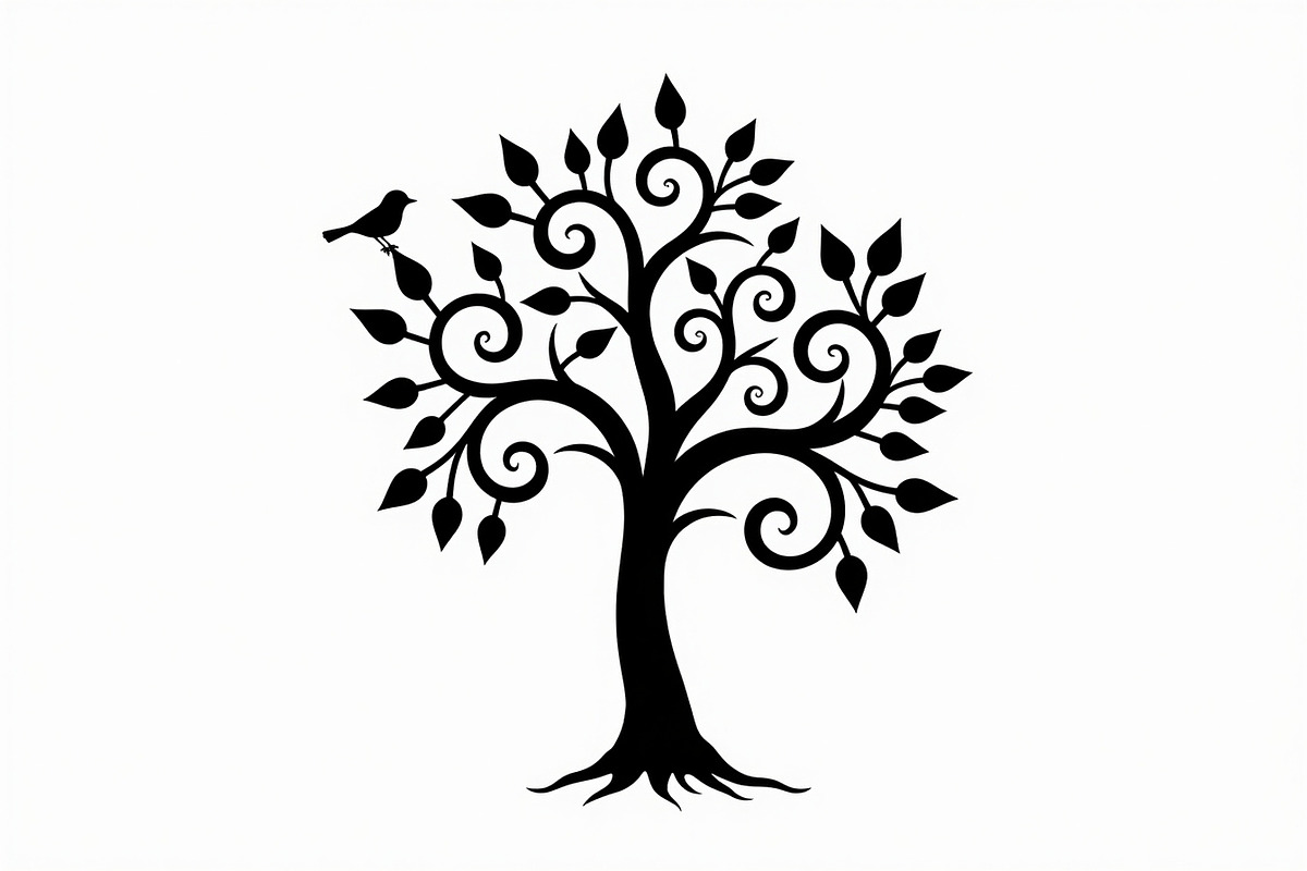 Birds on Tree SVG Cutting Files, an Illustration by jahid234 (Photo 2 of 8)
