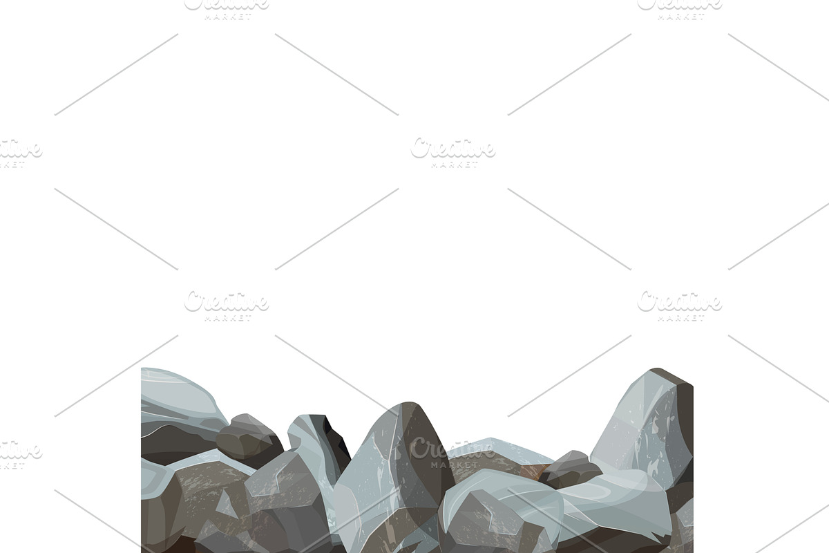 Rocks. stylized background with, an Illustration by Onyx