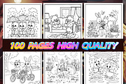 Cozy Friends Cute & Comfy Coloring, an Animal Illustration by Printable Design Store (Thumbnail 3 of 4)