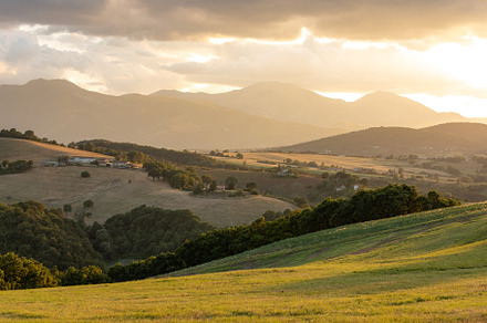 Sunset in the hills of Arcevia, a Nature Photo by misign