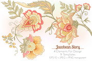 Jacobean Story - Elements for design, an Object Graphic by Elen-Lane (Thumbnail 1 of 7)