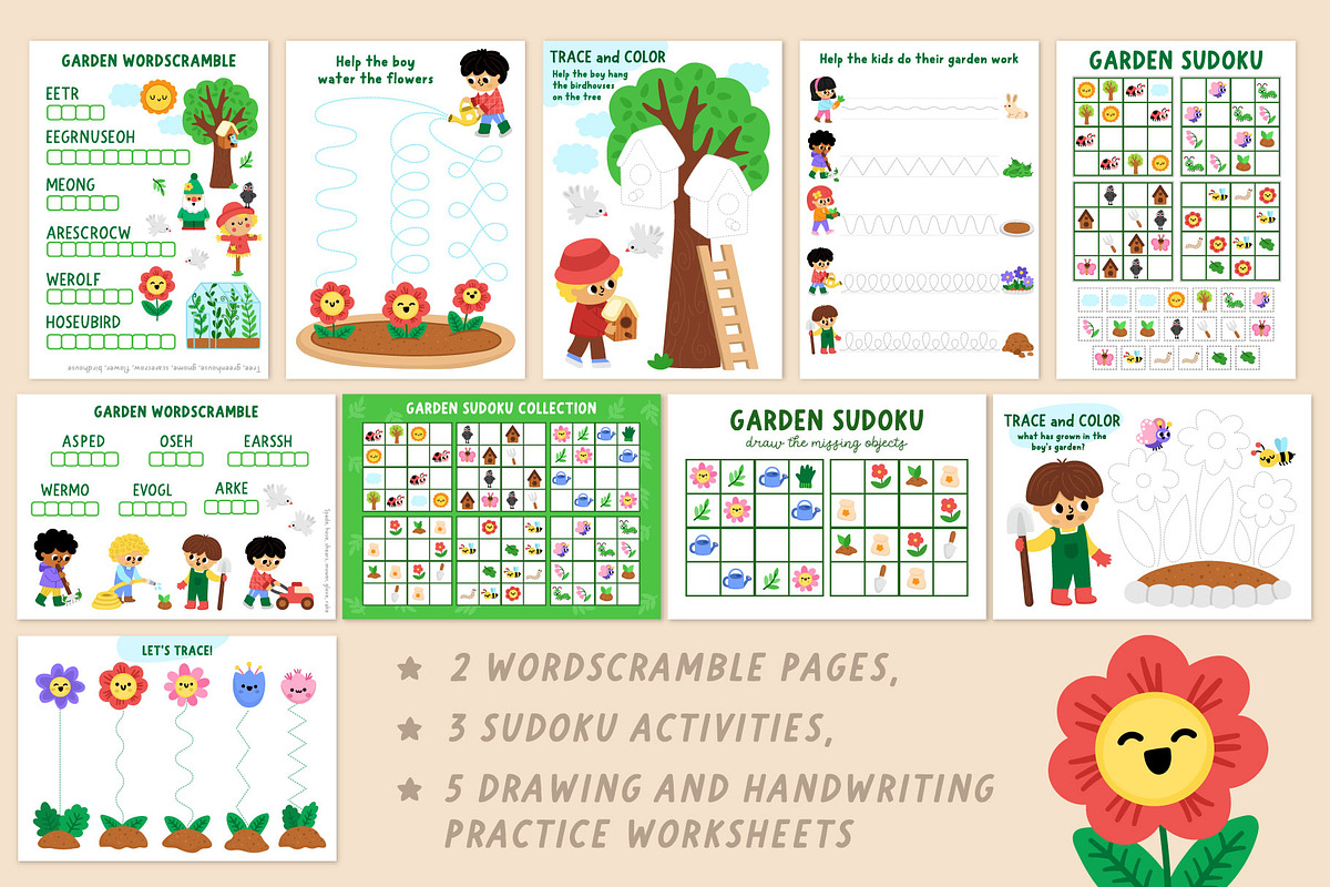 Garden games and activities for kids, an Education Illustration by Lexi Claus (Photo 7 of 15)