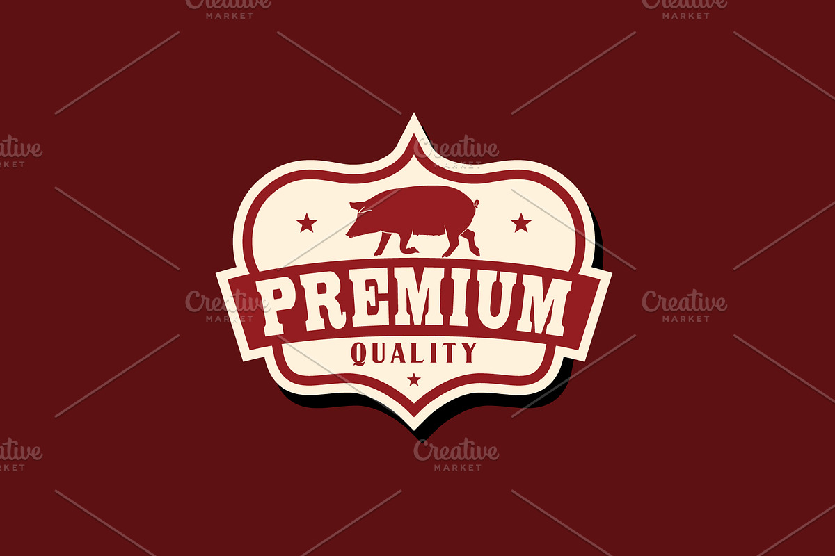 Pig Farm or Pork Restaurant Logo, a Branding & Logo Template by Atlantis X Nurman Arbai (Photo 2 of 2)