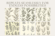 12 Still Leaves Seamless Patterns, a Pattern Graphic by Inknfolly (Thumbnail 2 of 7)