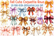 Fall Watercolor Cute Coquette Bows P, an Illustration by Sublimation Artist (Thumbnail 1 of 6)