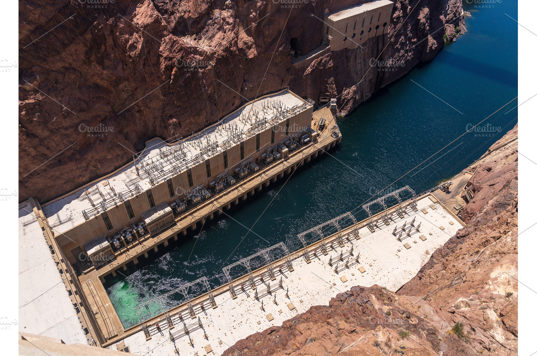 View of the Hoover dam in Nevada and, an Architecture Photo by Backyard Stock