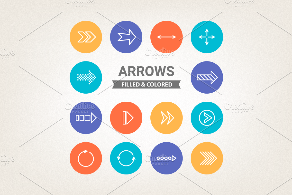Circle arrows icons preview 5