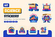 Science Stickers Set, an Emoji Icon by Vectors Market (Thumbnail 1 of 8)