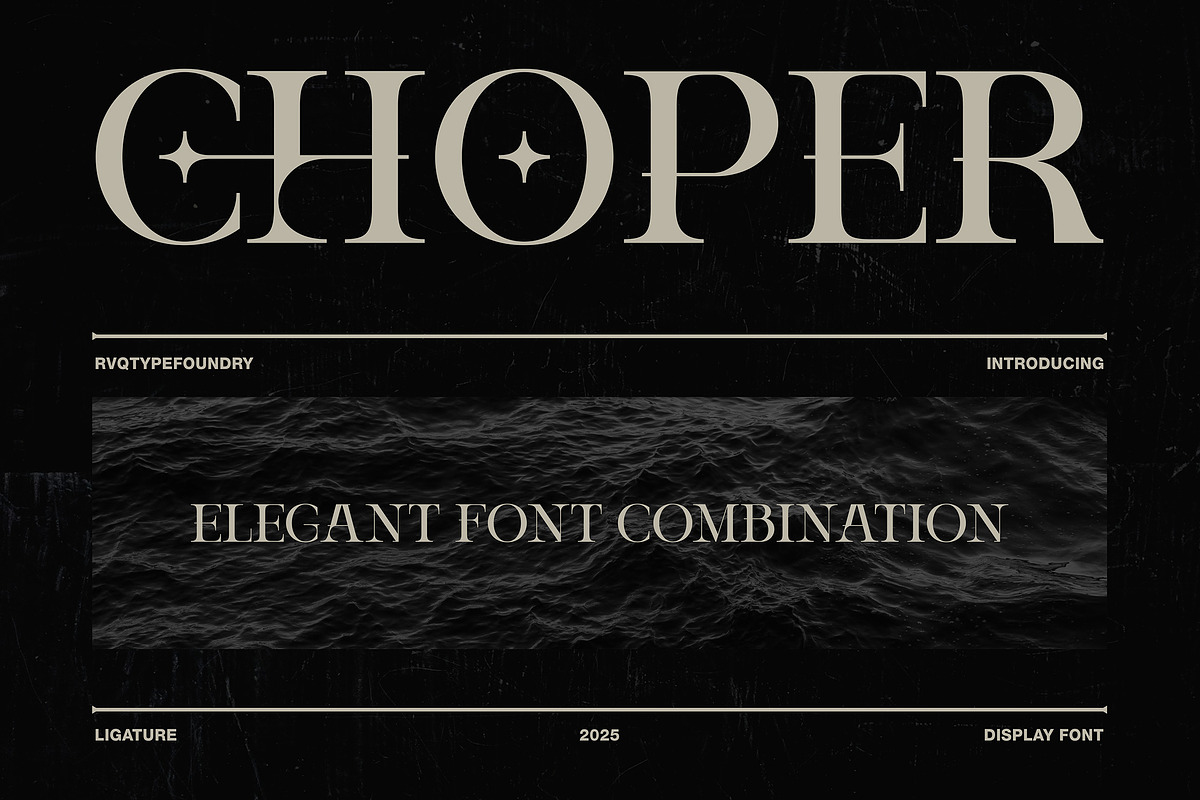 Choper Display, a Serif Font by Rvq Type Foundry (Photo 1 of 7)