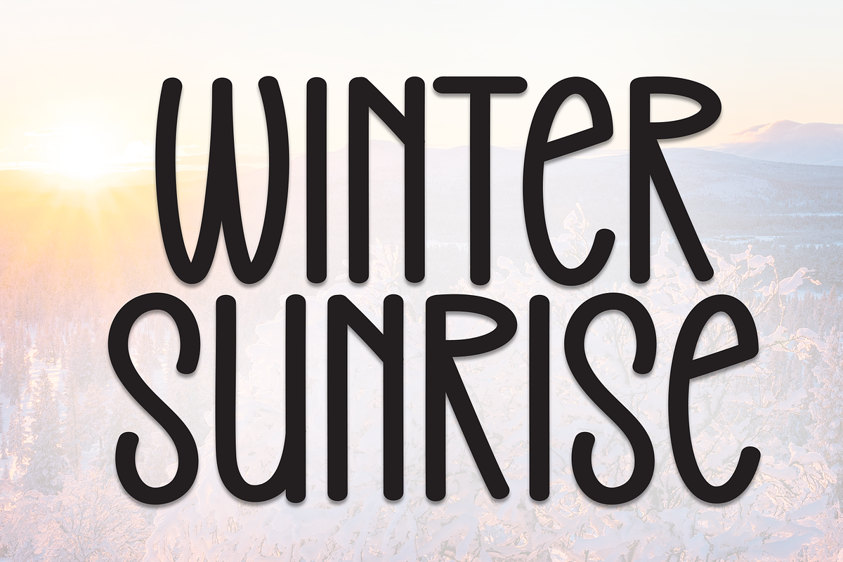 Winter Sunrise | Script Font, a Script Font by Scratchones (Photo 1 of 8)