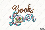 Book Lover Floral Reading PNG, an Illustration by CraftArtStudio (Thumbnail 1 of 4)