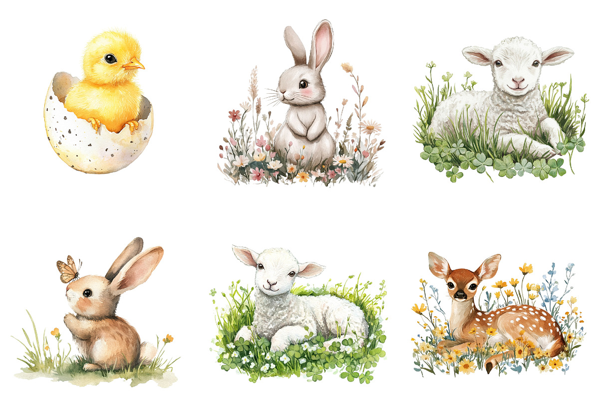 Spring Baby Animals Clipart, an Illustration by Design Market (Photo 4 of 5)
