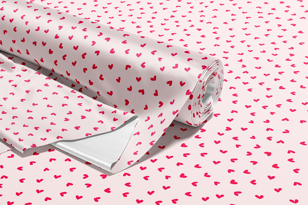 Cute Tiny Red Hearts, a Pattern Graphic by MalyskaStudio (Photo 6 of 8)