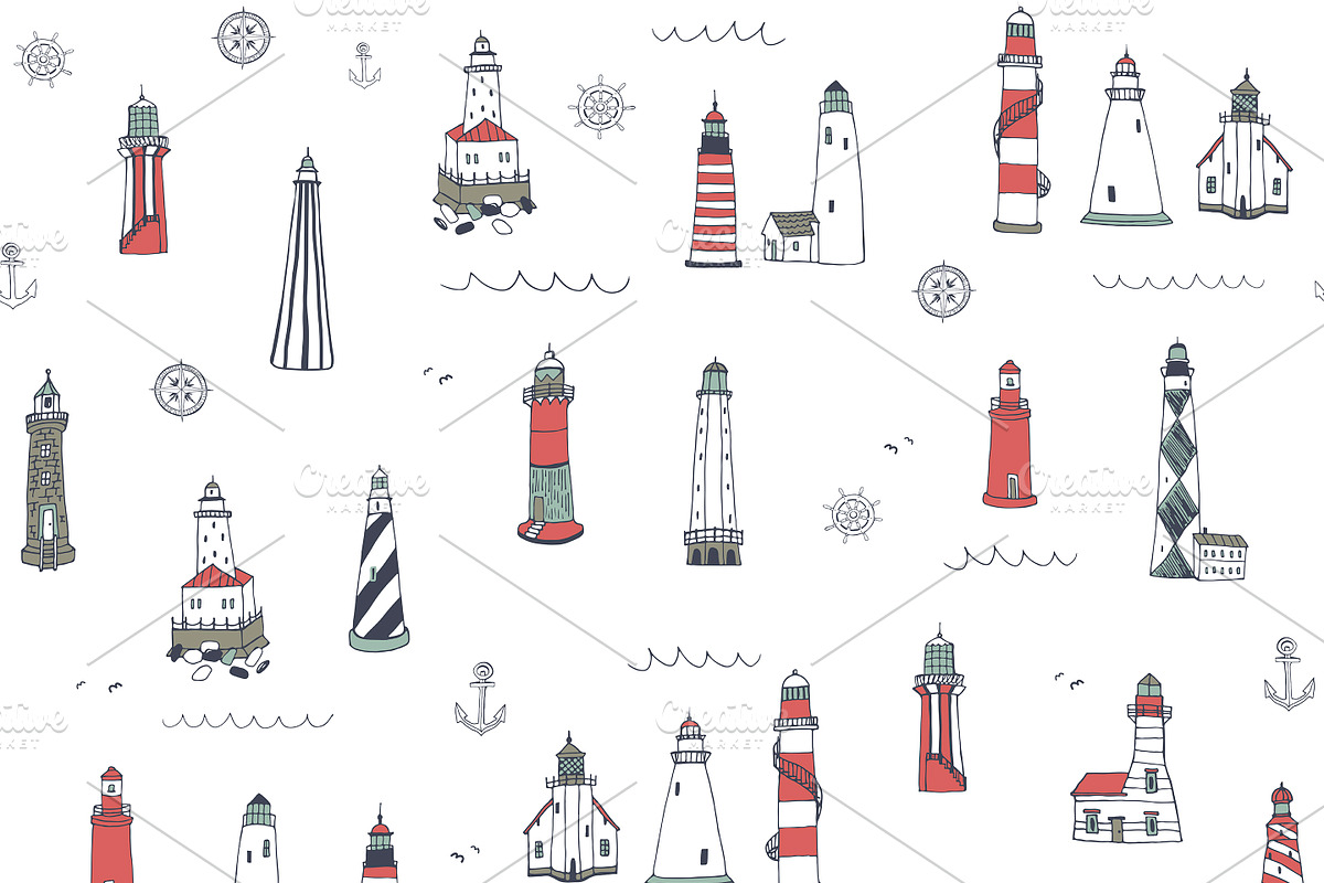 Lighthouse, a Pattern Graphic by GooseFrol (Photo 4 of 10)
