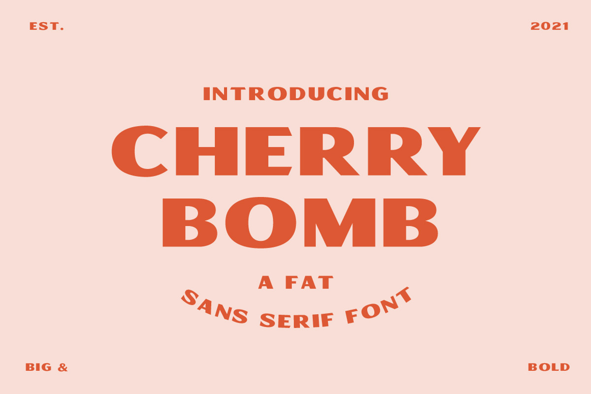 Cherry Bomb - Wide Sans Serif, a Sans Serif Font by Creative Type (Photo 1 of 8)