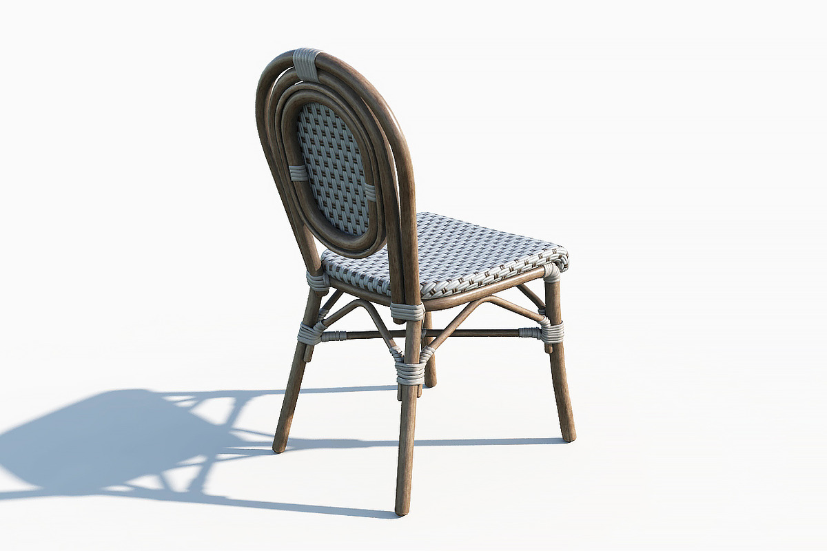 Wicker Bistro Chair, a Furniture 3D Model by happy brush (Photo 5 of 18)