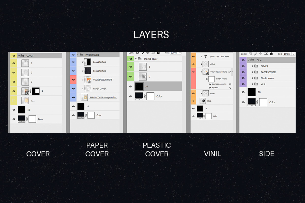 Retro music packaging mockup, a Packaging Mockup by MixedArt (Photo 8 of 8)