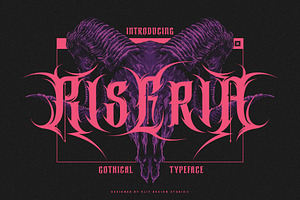 Riseria Typeface, a Blackletter Font by alit design