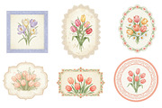 Vintage Spring Flowers Label PNG, an Illustration by GatewayDesign (Thumbnail 3 of 6)