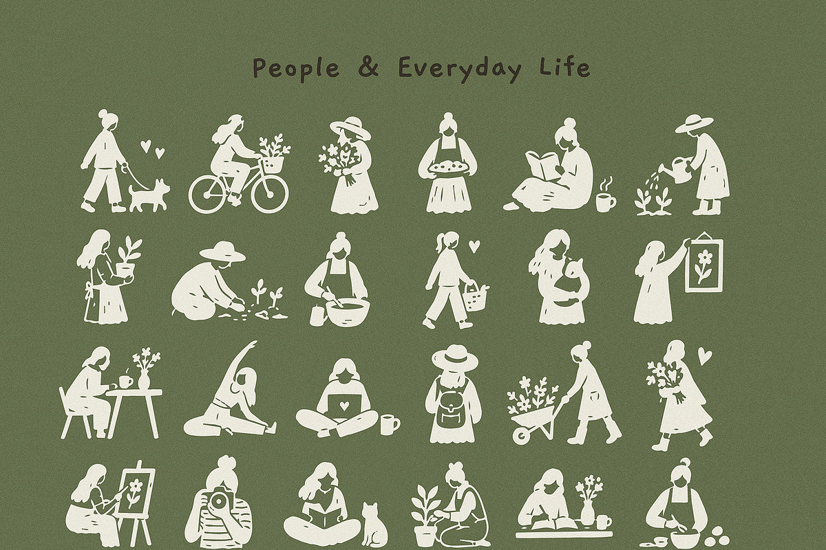 Cottage Living Illustration Icon Set, a Decorative Illustration by anastasiia.art (Photo 5 of 8)