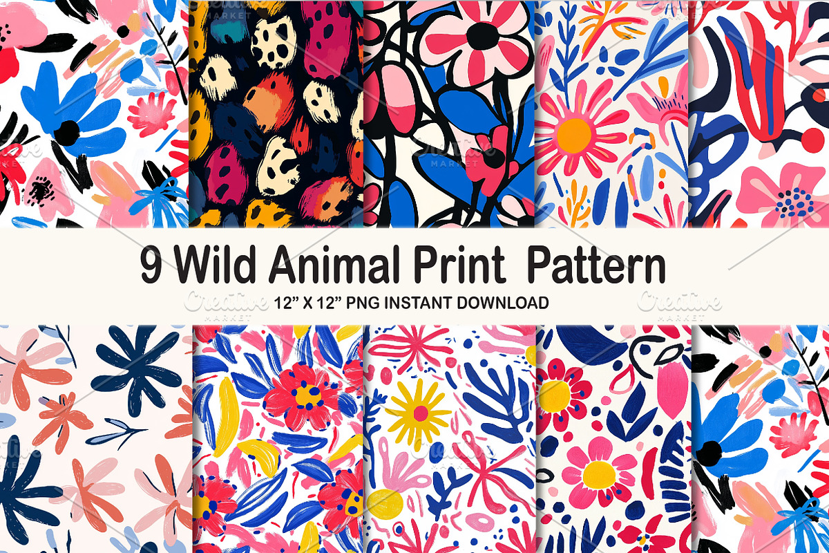 Seamless Bright Summer Floral, an Illustration by Watercolor design (Photo 1 of 4)