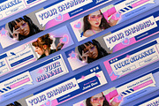 Y2K Beauty Vlogger Youtube Banner, a Social Media Template by graphicook (Thumbnail 3 of 3)