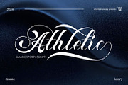 Athletic Sleek Round Sporty Baseball, a Script Font by WhymoreArt (Thumbnail 1 of 10)