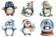 Winter Penguin Clipart PNG, an Illustration by Dream Creation (Thumbnail 5 of 5)
