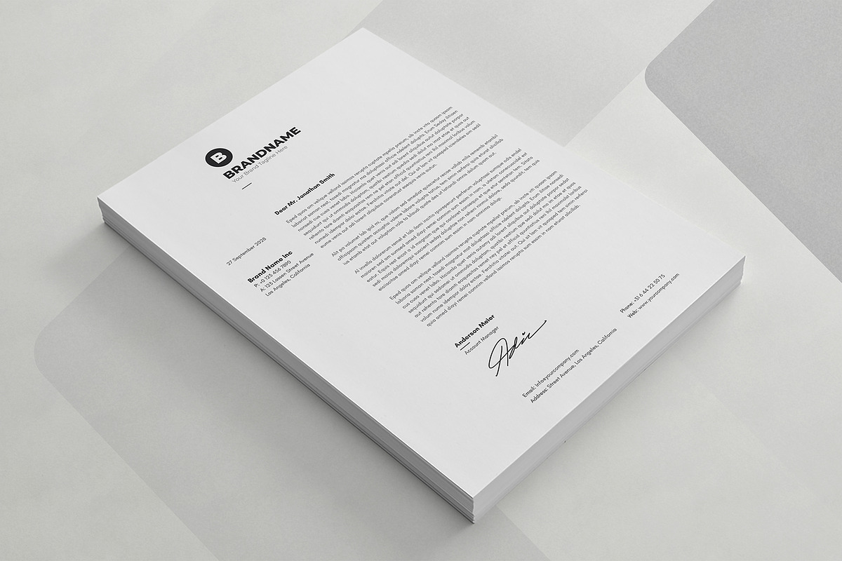 Canva Letterhead, a Stationery Template by DesignDevisers (Photo 5 of 9)