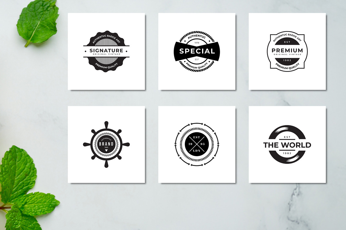 Vintage Badge Design Template, a Stationery Template by MightyDesign (Photo 3 of 6)
